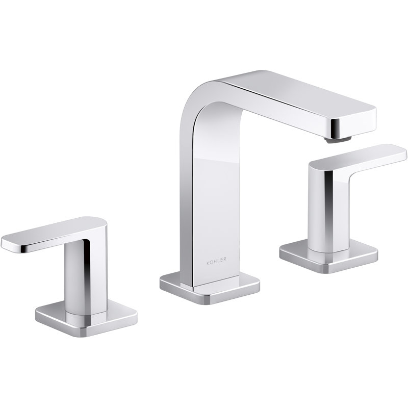 Kohler Parallel™Widespread Bathroom Faucet, 3-Hole Two Lever Handle ...